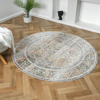 Easy 364 In Grey : Round Rug