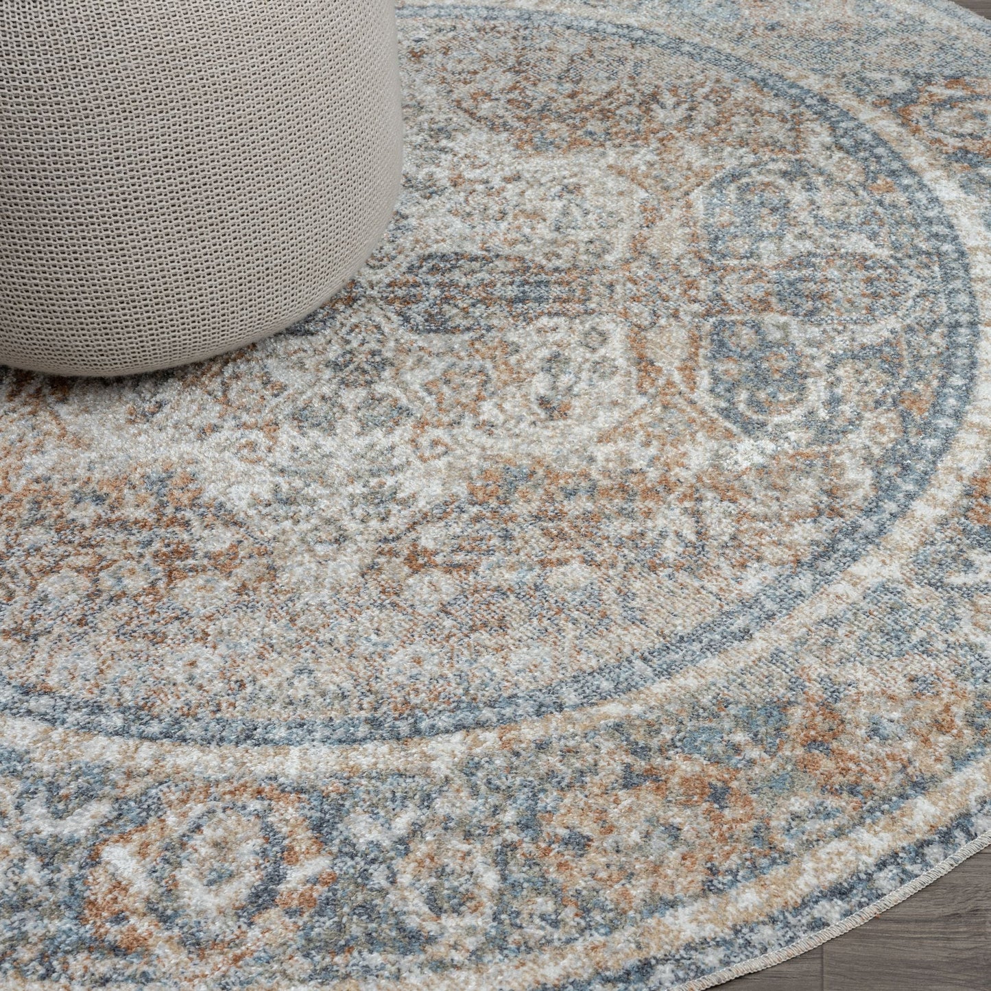 Easy 364 In Grey : Round Rug