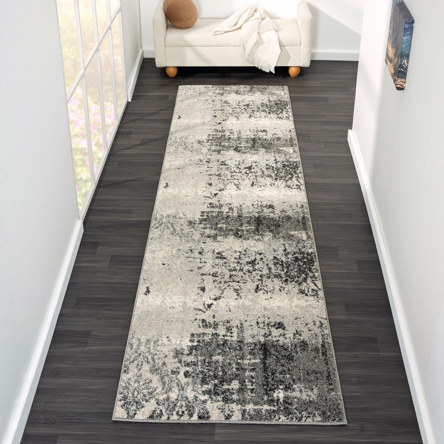 Astor 485 Sand In Grey : Runner Rug