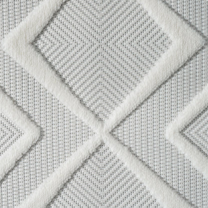 Calm 417 Pearl In White : Runner Rug